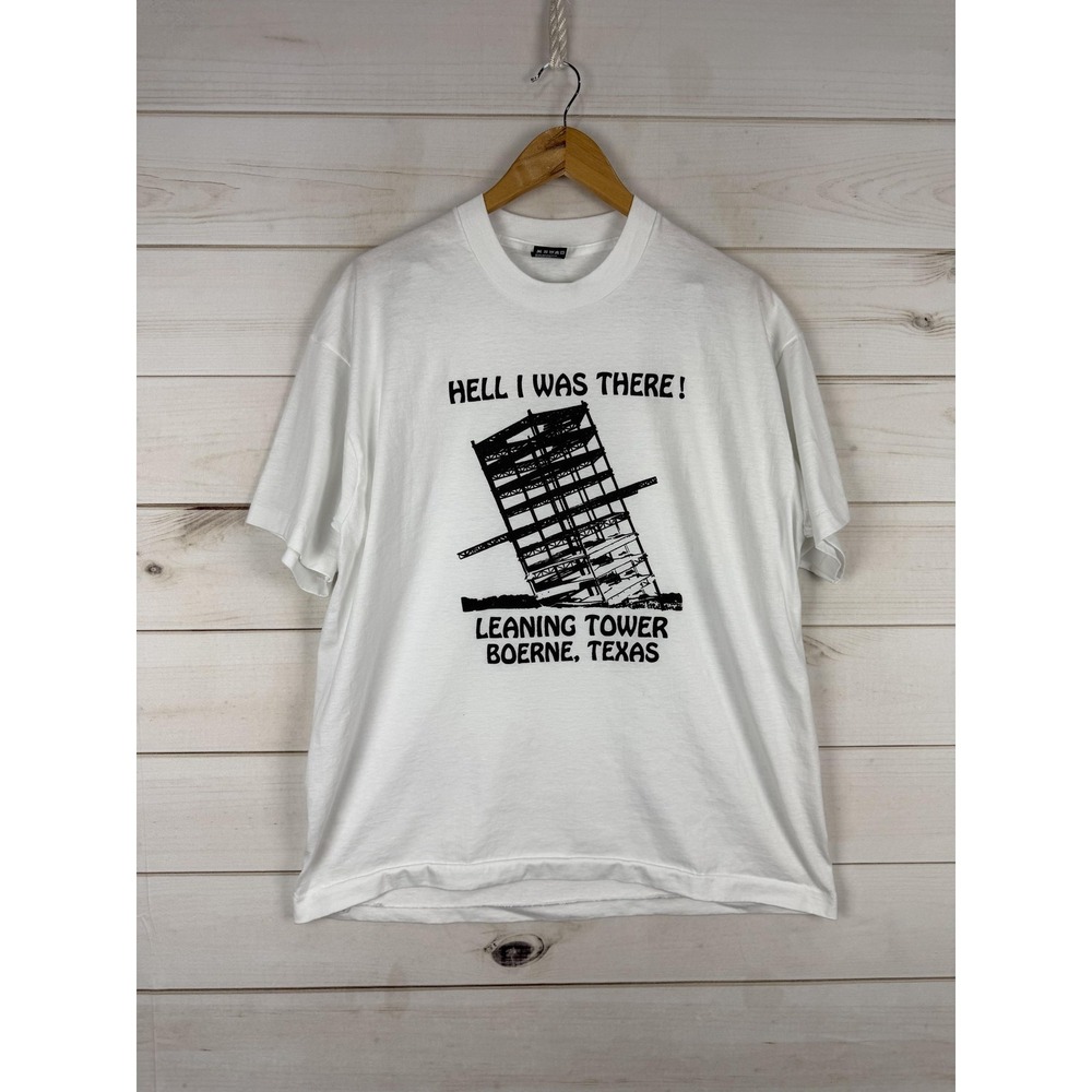 Vintage Fruit Of The Loom Shirt Mens XL White Boerne Texas Souvenir Tee 90s